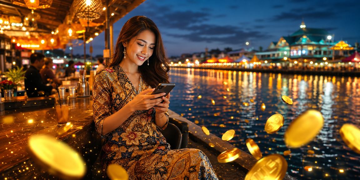 Pengguna Malaysia bermain kasino mudah alih dengan motif batik